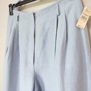 NWT Vintage Talbots Linen/Silk Lined Tiffany Blue Dress Pants Size 12Petite